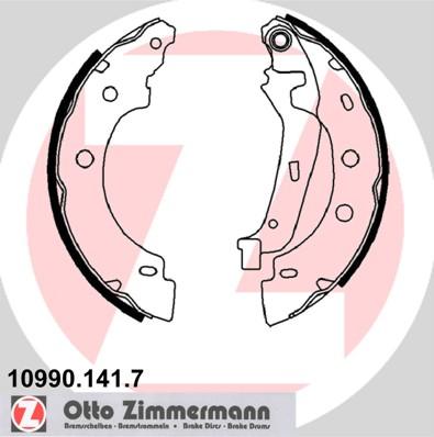 Zimmermann 10990.141.7 - Комплект тормозных колодок, барабанные parts5.com