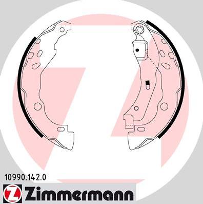 Zimmermann 10990.142.0 - Комплект тормозных колодок, барабанные parts5.com