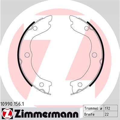 Zimmermann 10990.156.1 - Комплект тормозов, ручник, парковка parts5.com