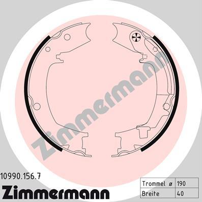 Zimmermann 10990.156.7 - Комплект тормозов, ручник, парковка parts5.com