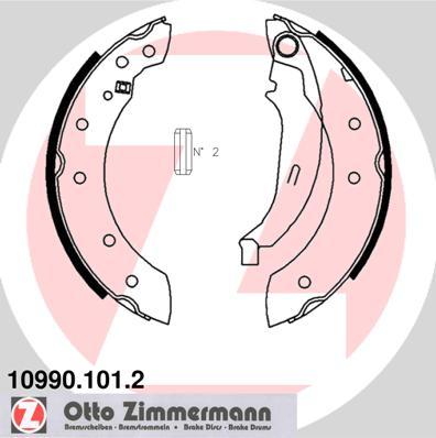 Zimmermann 10990.101.2 - Комплект тормозных колодок, барабанные parts5.com