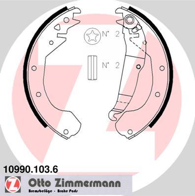Zimmermann 10990.103.6 - Комплект тормозных колодок, барабанные parts5.com