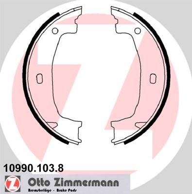 Zimmermann 10990.103.8 - Комплект тормозов, ручник, парковка parts5.com