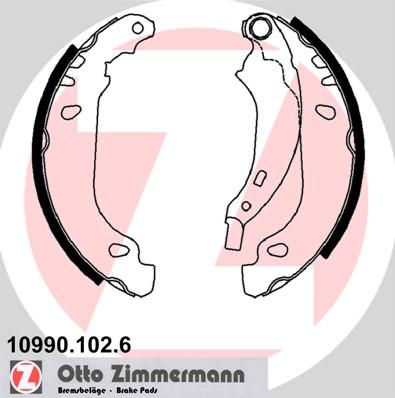 Zimmermann 10990.102.6 - Комплект тормозных колодок, барабанные parts5.com