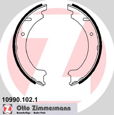 Zimmermann 10990.102.1 - Комплект тормозов, ручник, парковка parts5.com