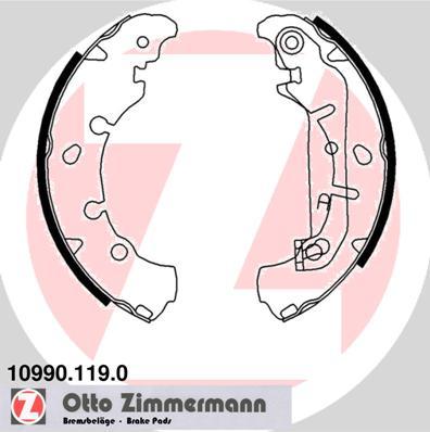 Zimmermann 10990.119.0 - Комплект тормозных колодок, барабанные parts5.com