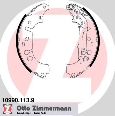 Zimmermann 10990.113.9 - Комплект тормозных колодок, барабанные parts5.com