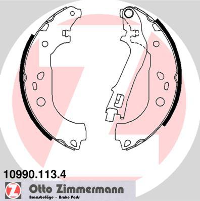 Zimmermann 10990.113.4 - Комплект тормозных колодок, барабанные parts5.com