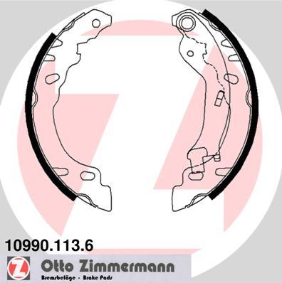 Zimmermann 10990.113.6 - Комплект тормозных колодок, барабанные parts5.com