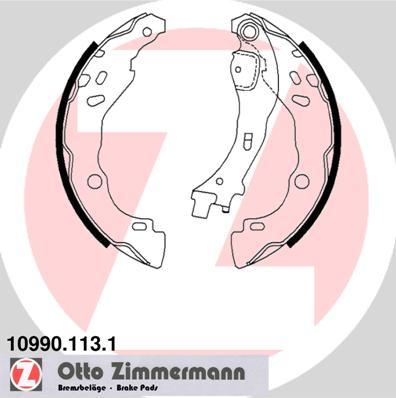 Zimmermann 10990.113.1 - Комплект тормозных колодок, барабанные parts5.com