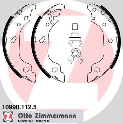 Zimmermann 10990.112.5 - Комплект тормозных колодок, барабанные parts5.com