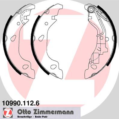 Zimmermann 10990.112.6 - Комплект тормозных колодок, барабанные parts5.com