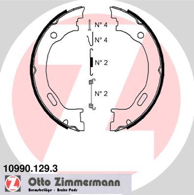 Zimmermann 10990.129.3 - Комплект тормозов, ручник, парковка parts5.com