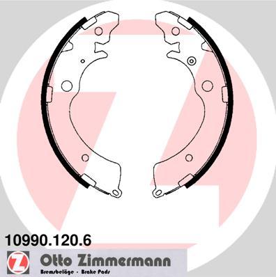 Zimmermann 10990.120.6 - Комплект тормозных колодок, барабанные parts5.com