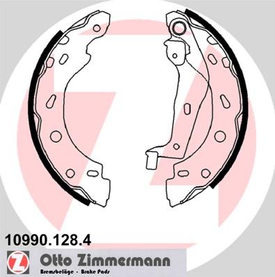 Zimmermann 10990.128.4 - Комплект тормозных колодок, барабанные parts5.com