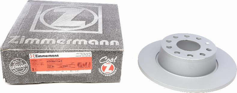 Zimmermann 100.3381.20 - Тормозной диск parts5.com