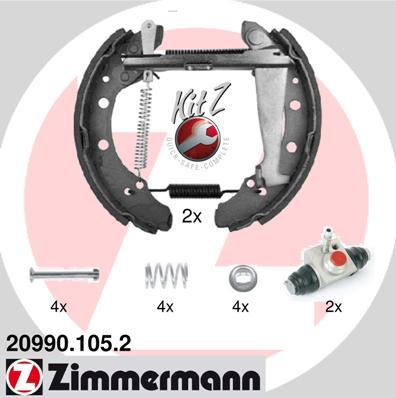 Zimmermann 20990.105.2 - Комплект тормозных колодок, барабанные parts5.com