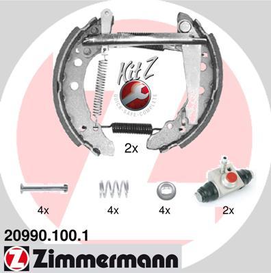 Zimmermann 20990.100.1 - Комплект тормозных колодок, барабанные parts5.com