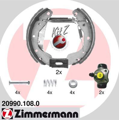 Zimmermann 20990.108.0 - Комплект тормозных колодок, барабанные parts5.com