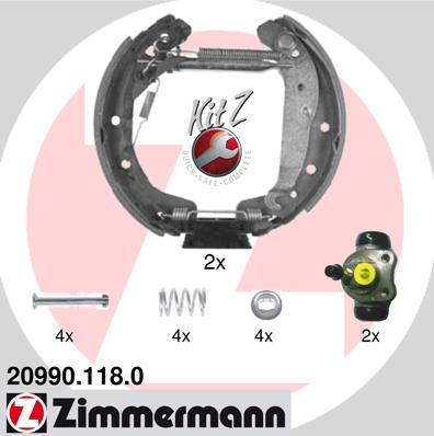 Zimmermann 20990.118.0 - Комплект тормозных колодок, барабанные parts5.com