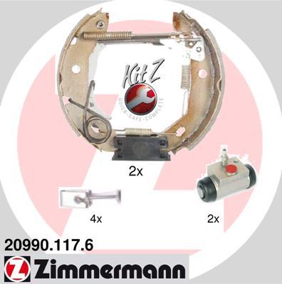 Zimmermann 20990.117.6 - Комплект тормозных колодок, барабанные parts5.com