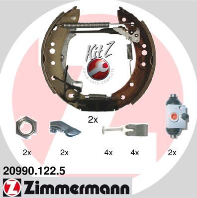 Zimmermann 20990.122.5 - Комплект тормозных колодок, барабанные parts5.com