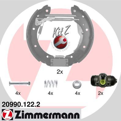 Zimmermann 20990.122.2 - Комплект тормозных колодок, барабанные parts5.com