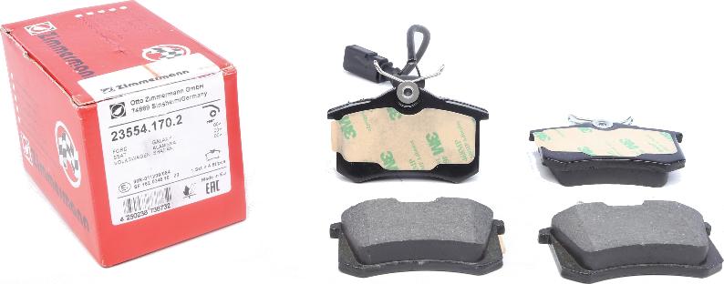 Zimmermann 23554.170.2 - Brake Pad Set, disc brake parts5.com