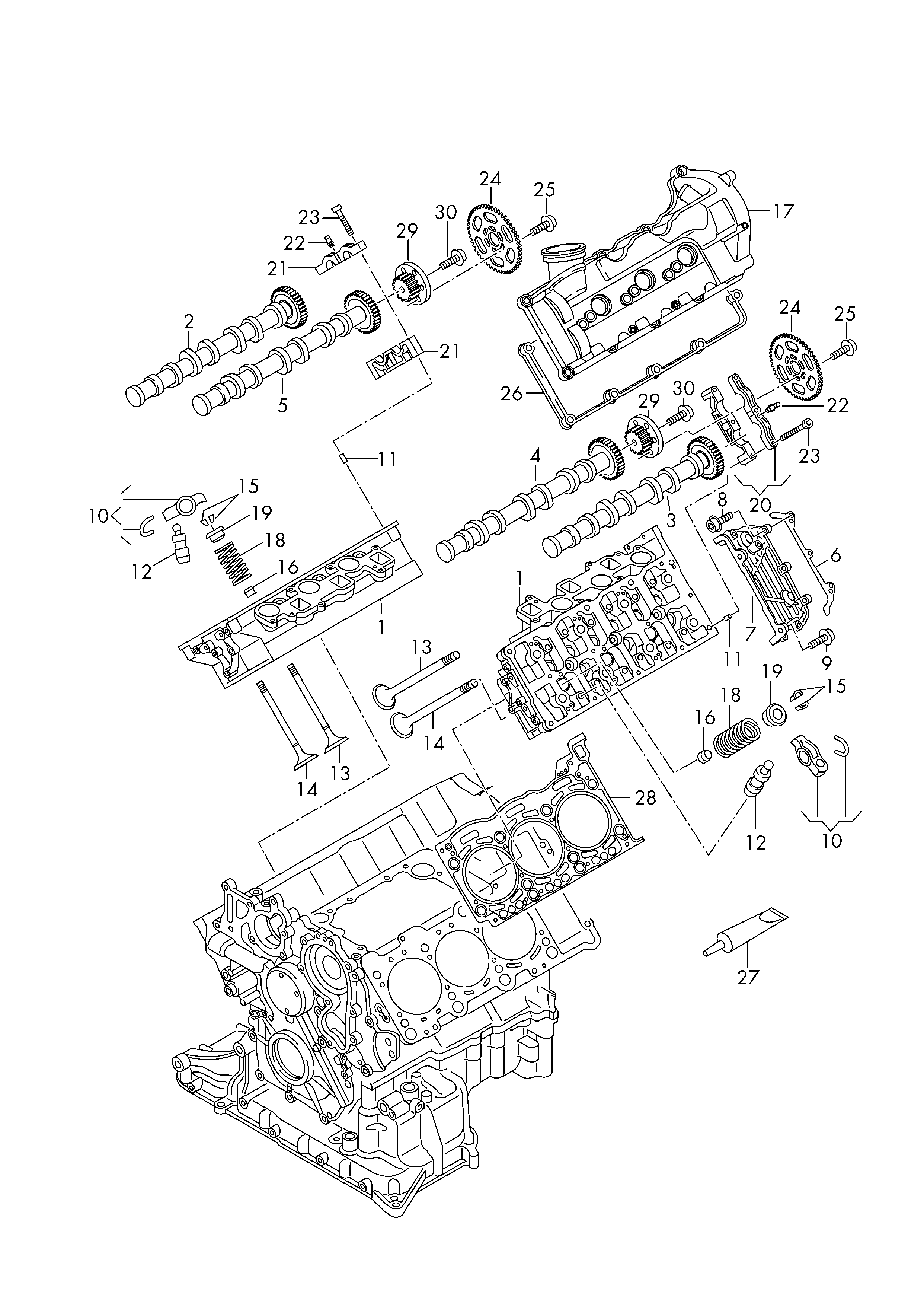 Seat 057 109 675 - Seal Ring, valve stem parts5.com