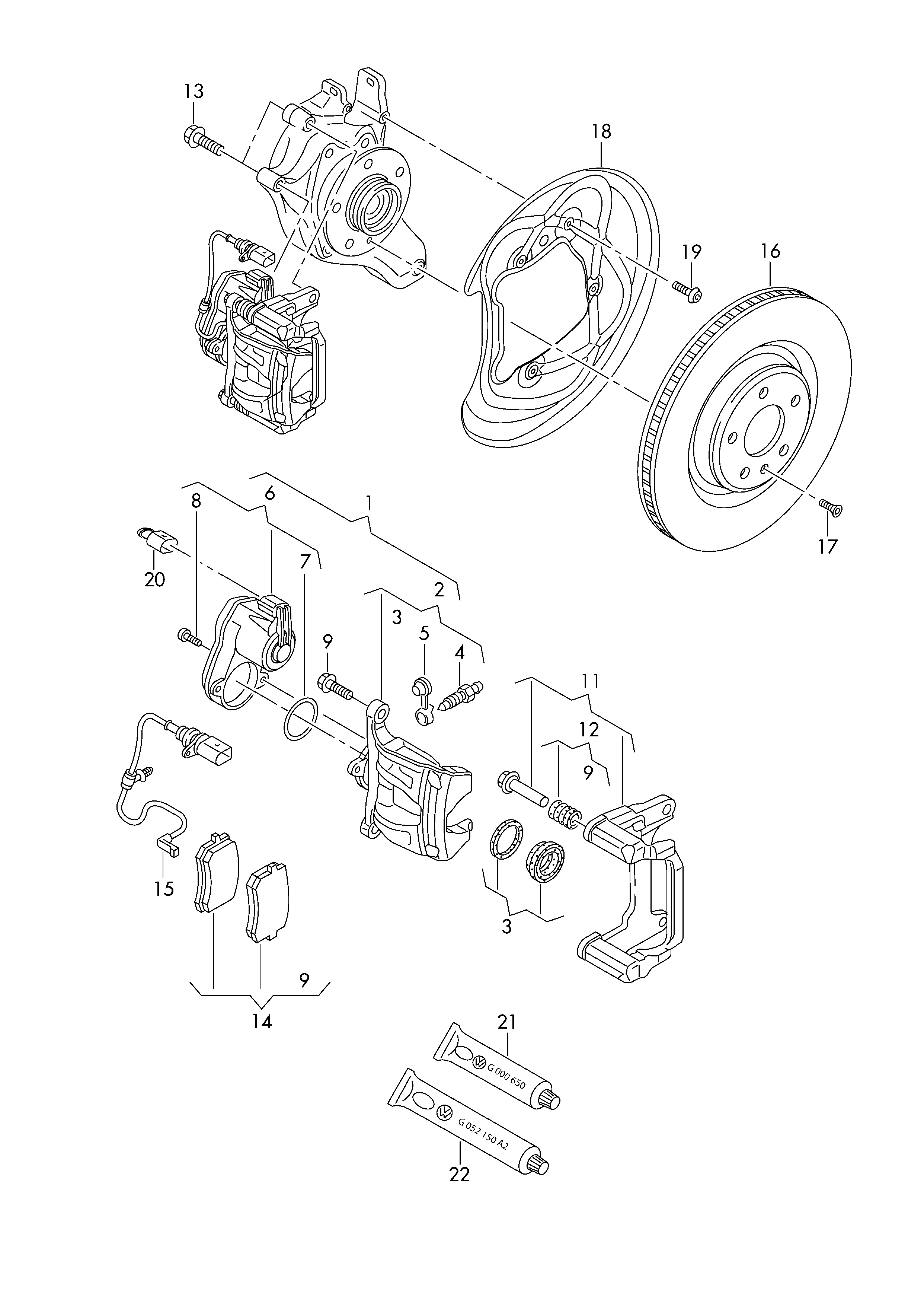 VW 4M0 615 121 P - Сигнализатор, износ тормозных колодок parts5.com