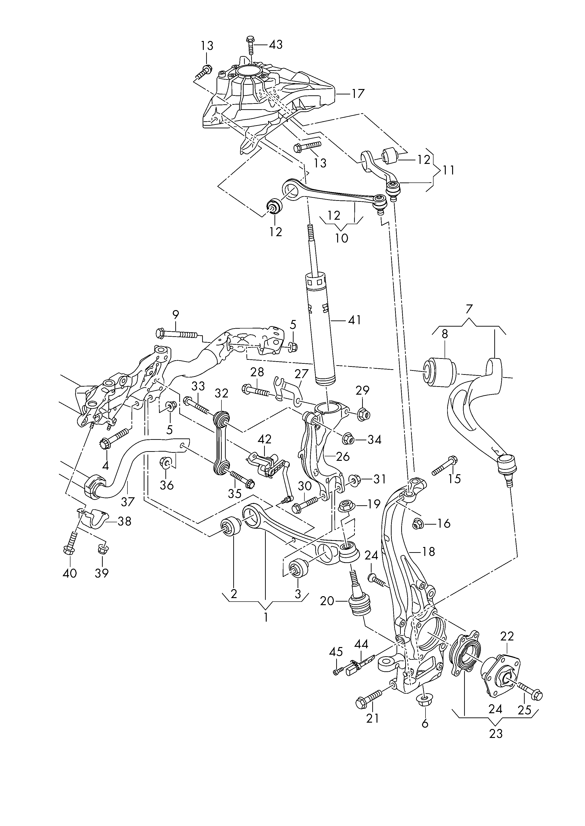 Bentley 4M0 411 317 - Тяга / стойка, стабилизатор parts5.com