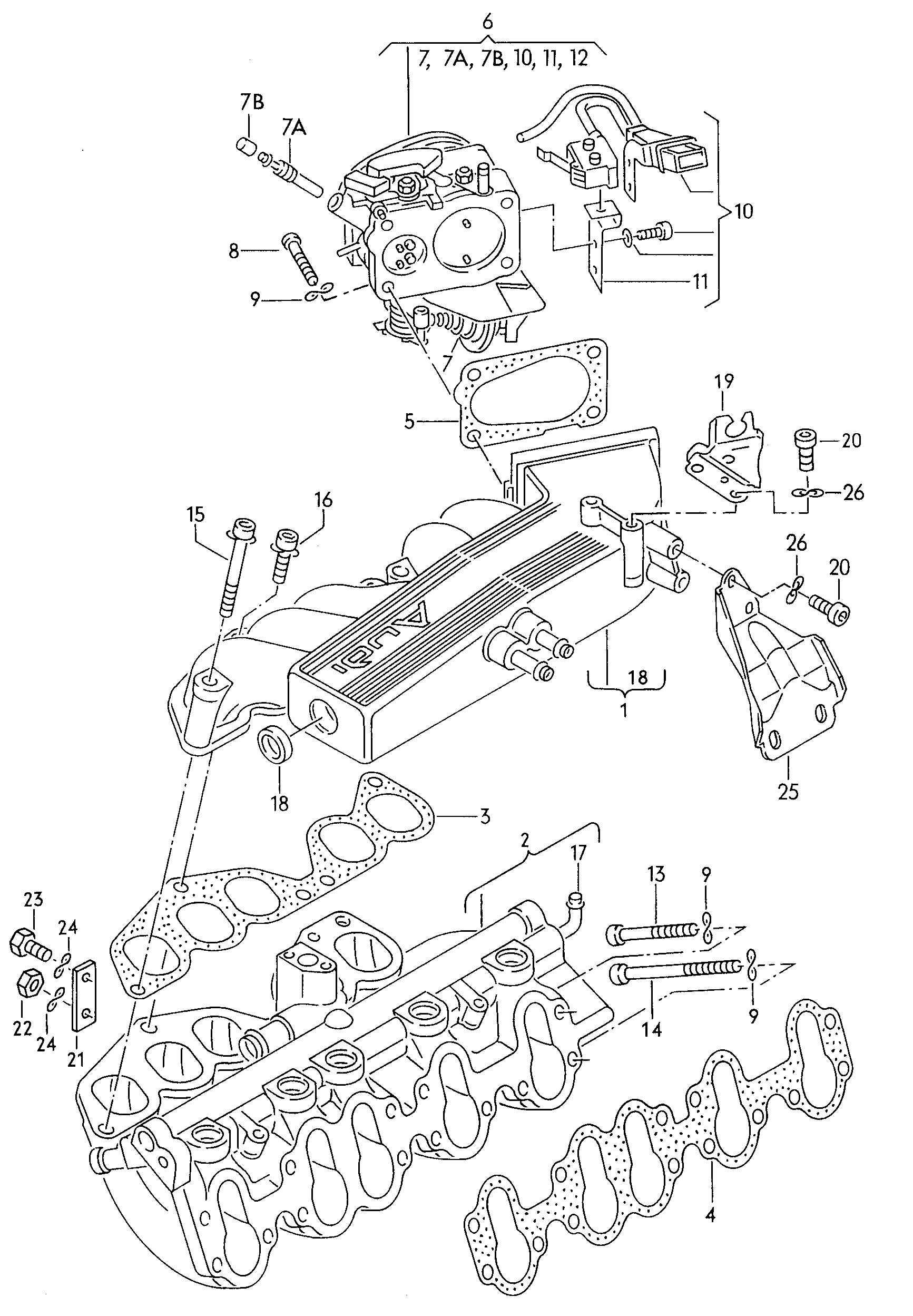 VAG N..90085001 - Гайка, выпускной коллектор parts5.com