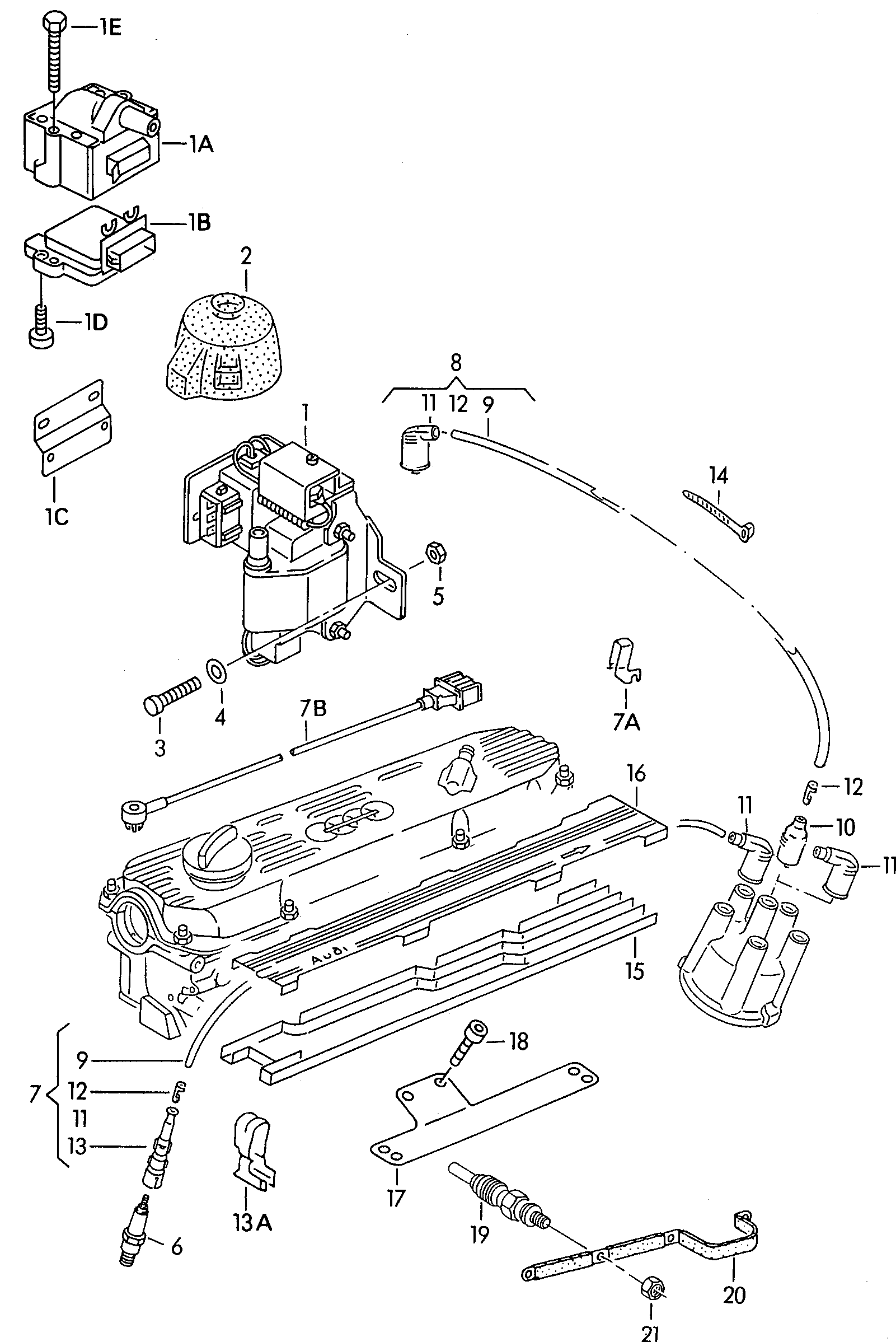 VW N  100 502 05 - Комплект проводов зажигания parts5.com