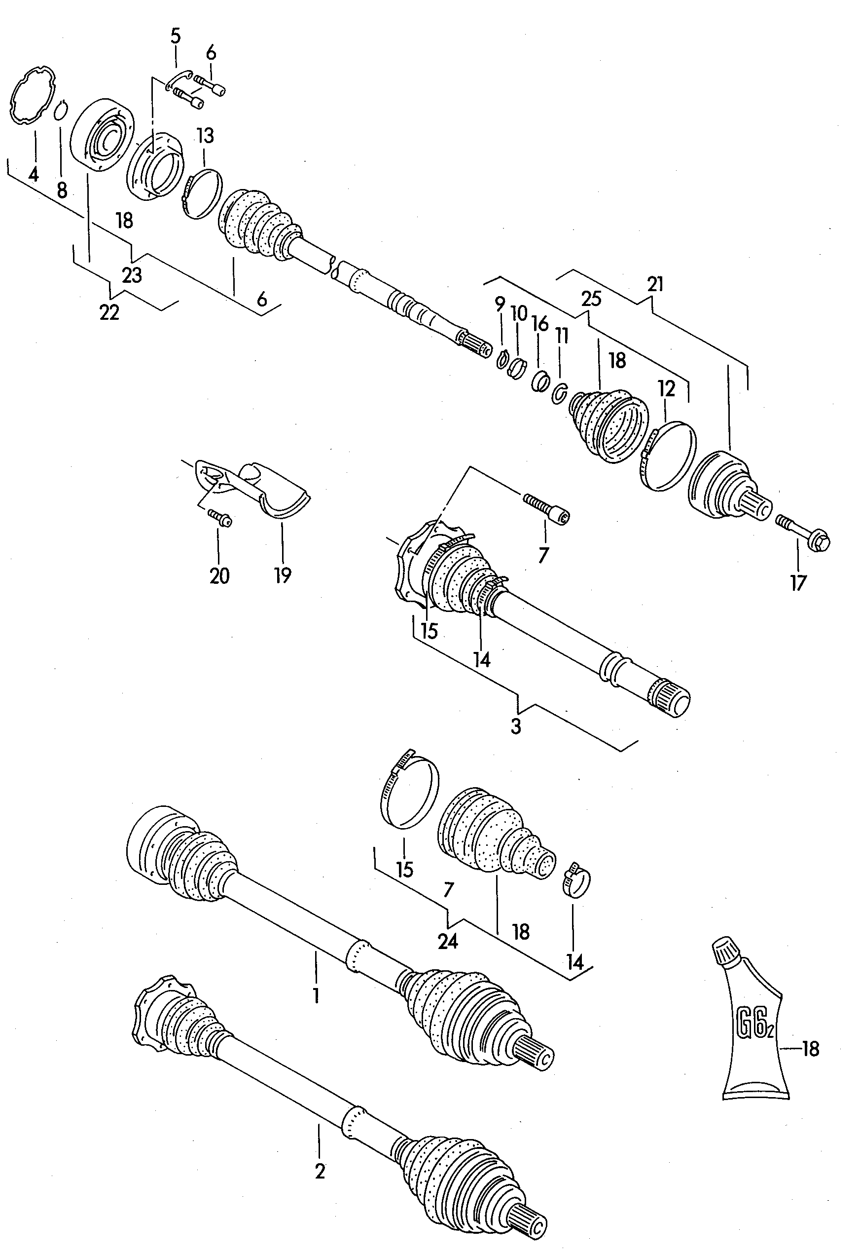 VW 431 498 103 C - Шарнирный комплект, ШРУС, приводной вал parts5.com