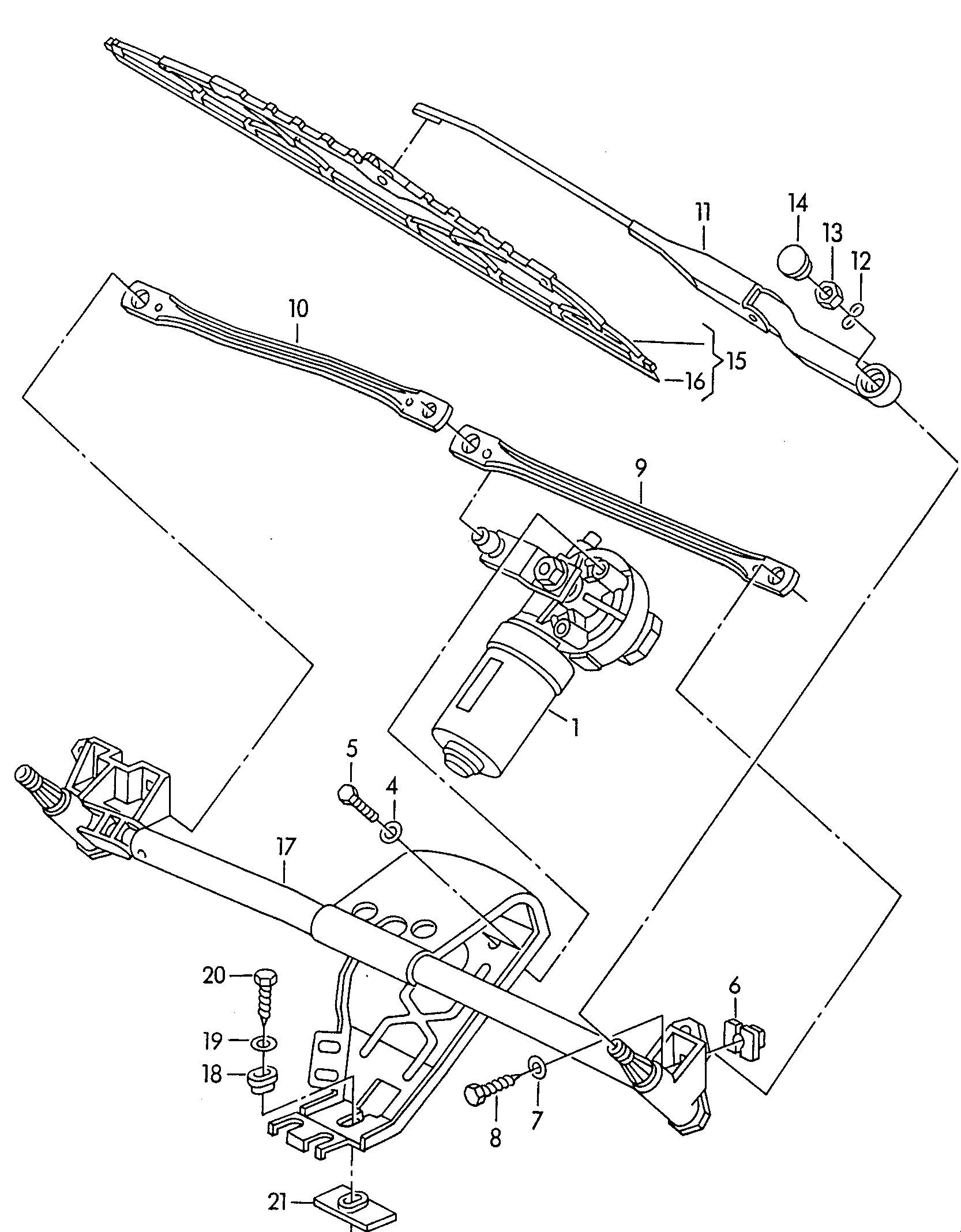 AUDI 4A0955427 - Щетка стеклоочистителя parts5.com