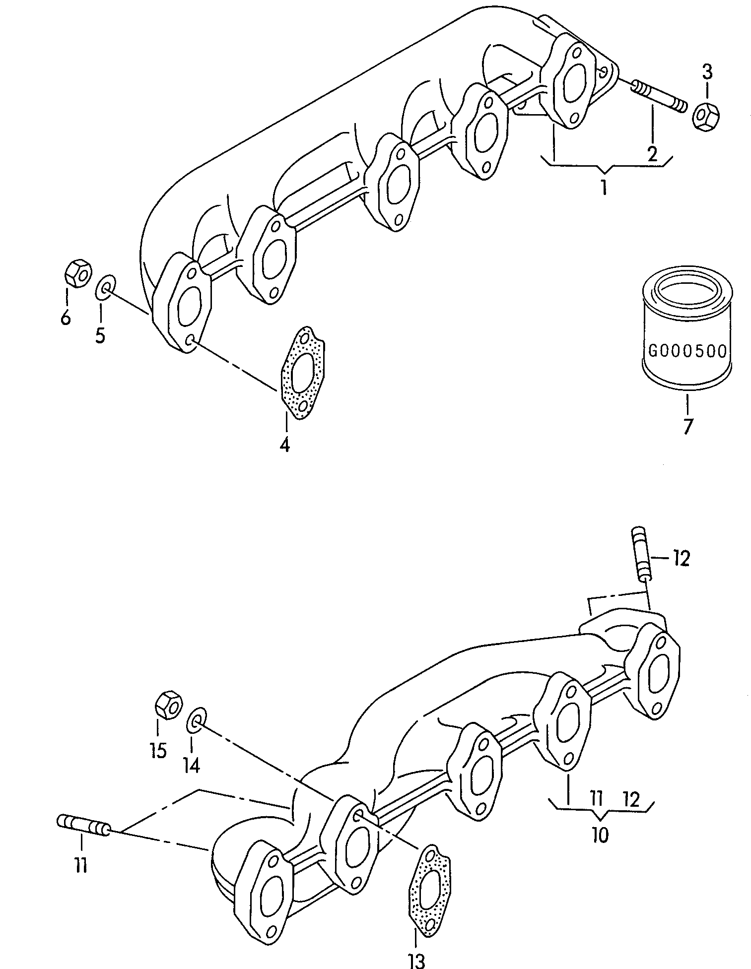 Skoda 026 129 589 A - Комплект прокладок, выпускной коллектор parts5.com