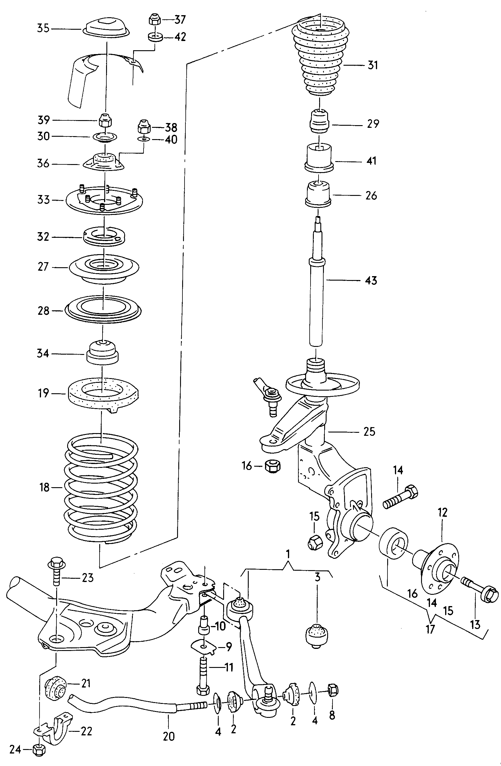 VAG 443 413 031 G - Амортизатор parts5.com