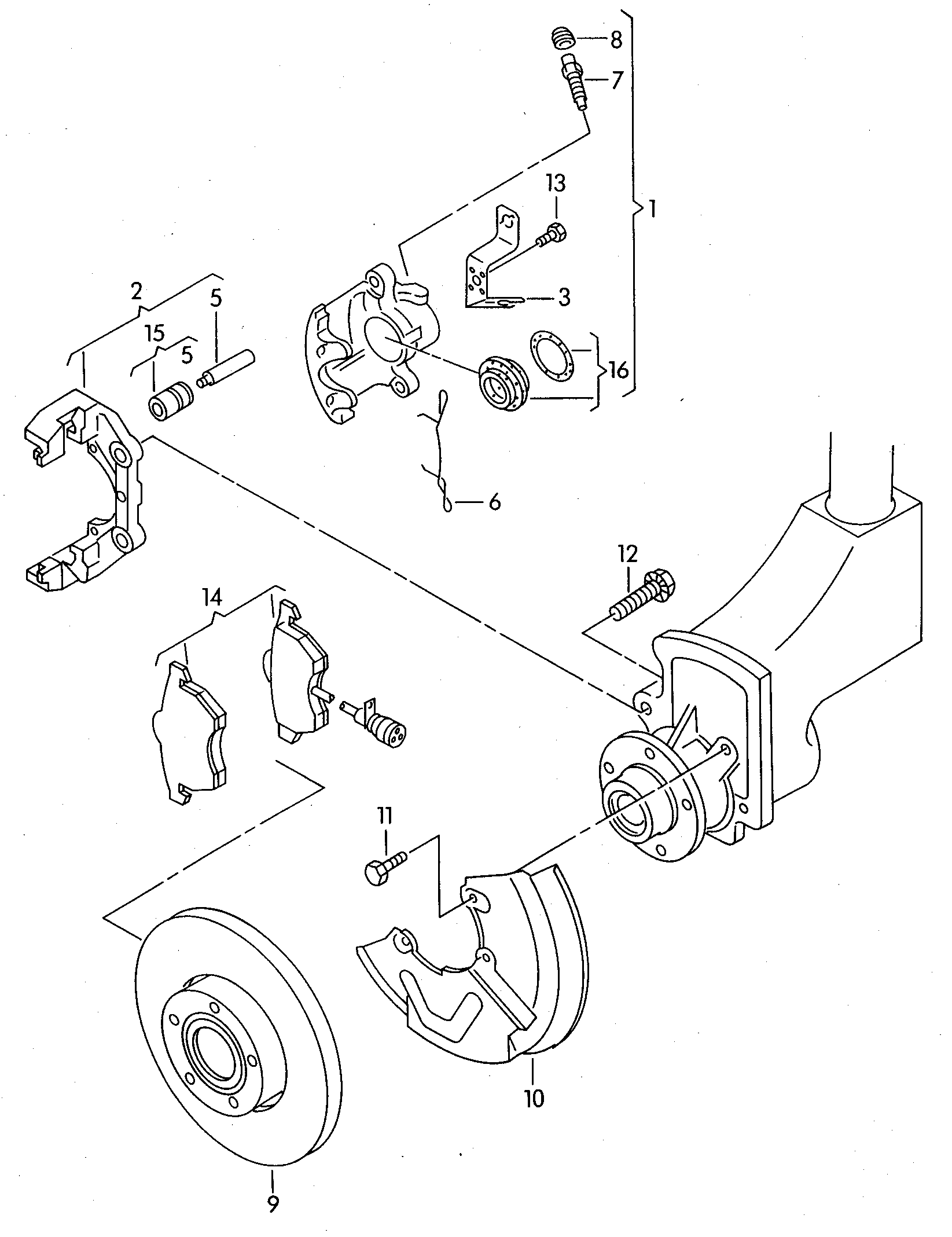 VAG 4A0 698 151 C - Тормозные колодки, дисковые, комплект parts5.com