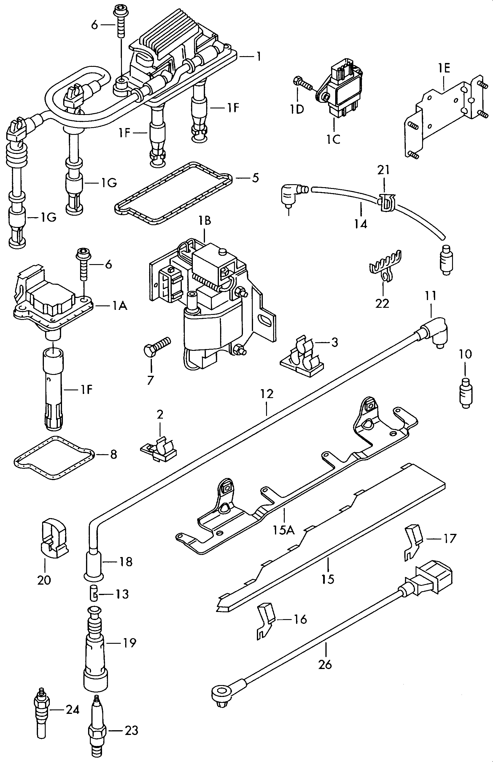 VAG 058 905 409 A - Комплект проводов зажигания parts5.com