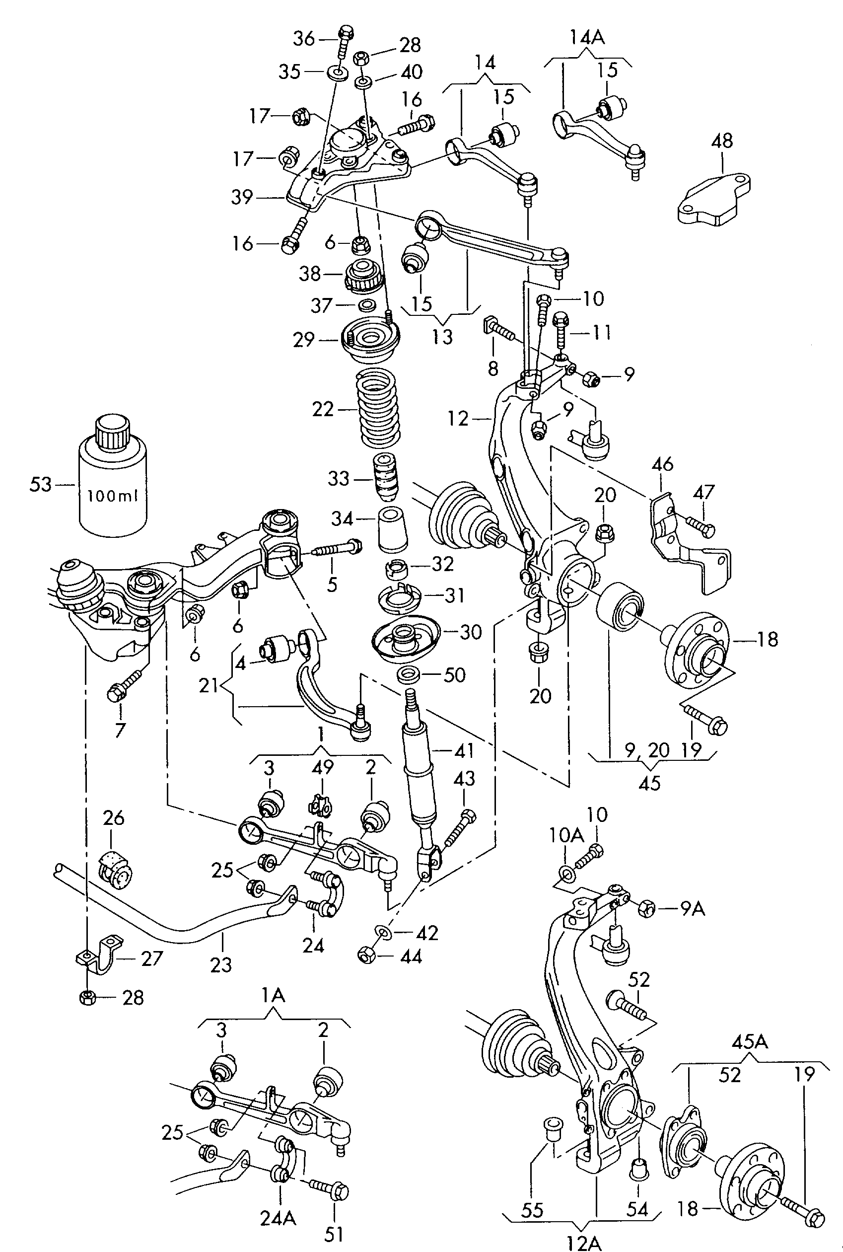 VW 8D0 413 031 BK - Амортизатор parts5.com