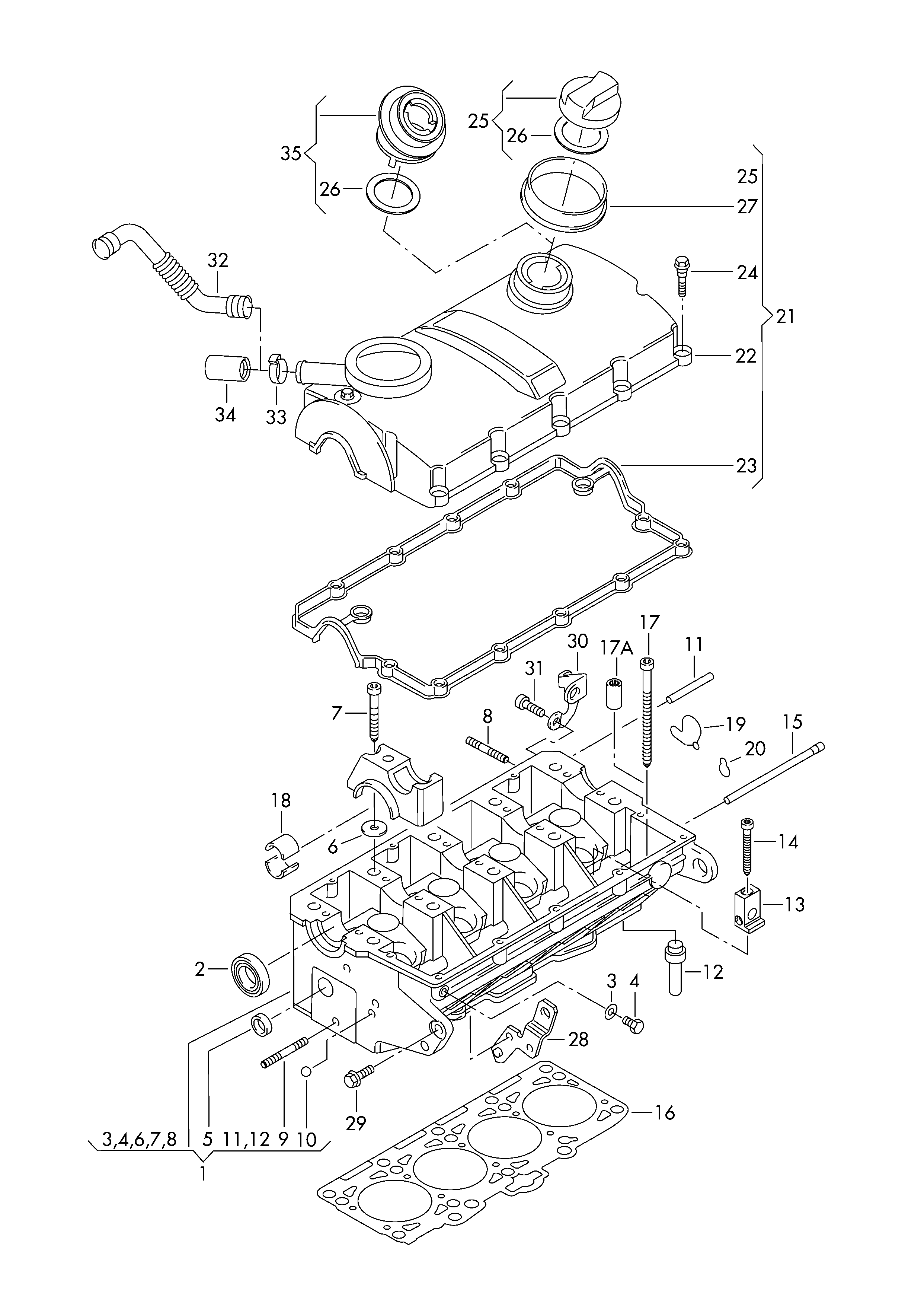 AUDI 038 103 383 BL - Прокладка, головка цилиндра parts5.com