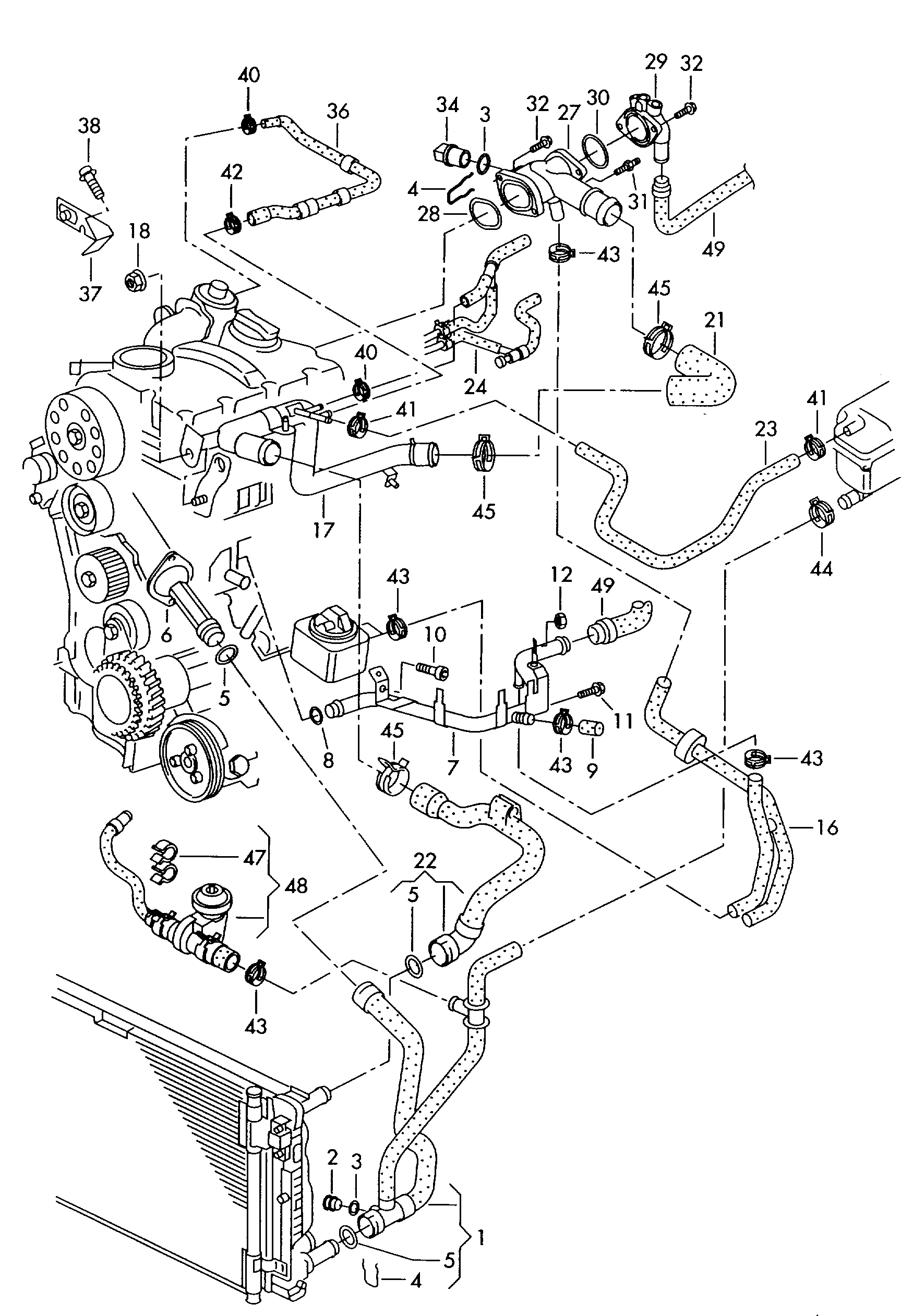 VW 038 121 473 - Трубка охлаждающей жидкости parts5.com