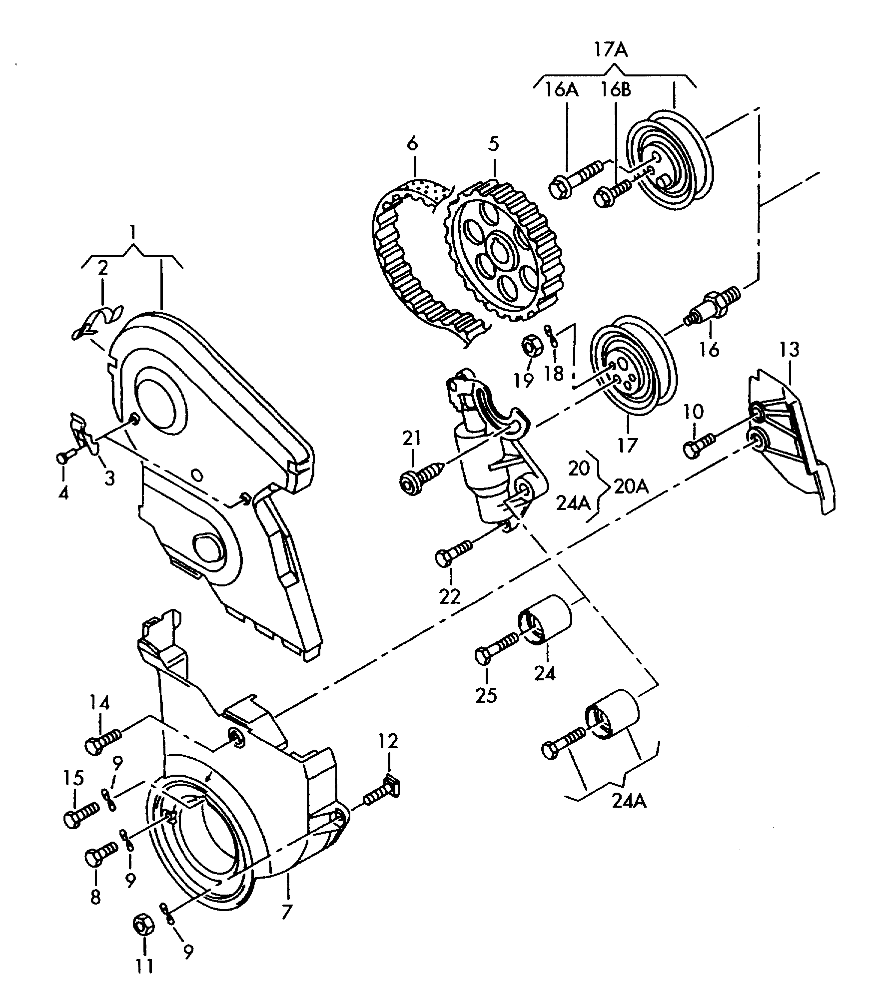 Seat 058 109 243 E - Натяжной ролик, ремень ГРМ parts5.com