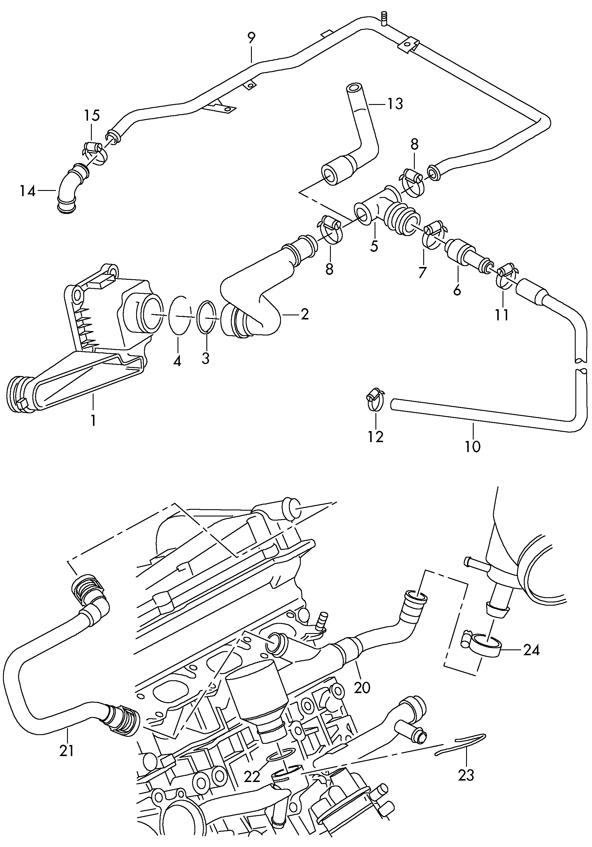 VAG 058103221 - Масляный шланг parts5.com