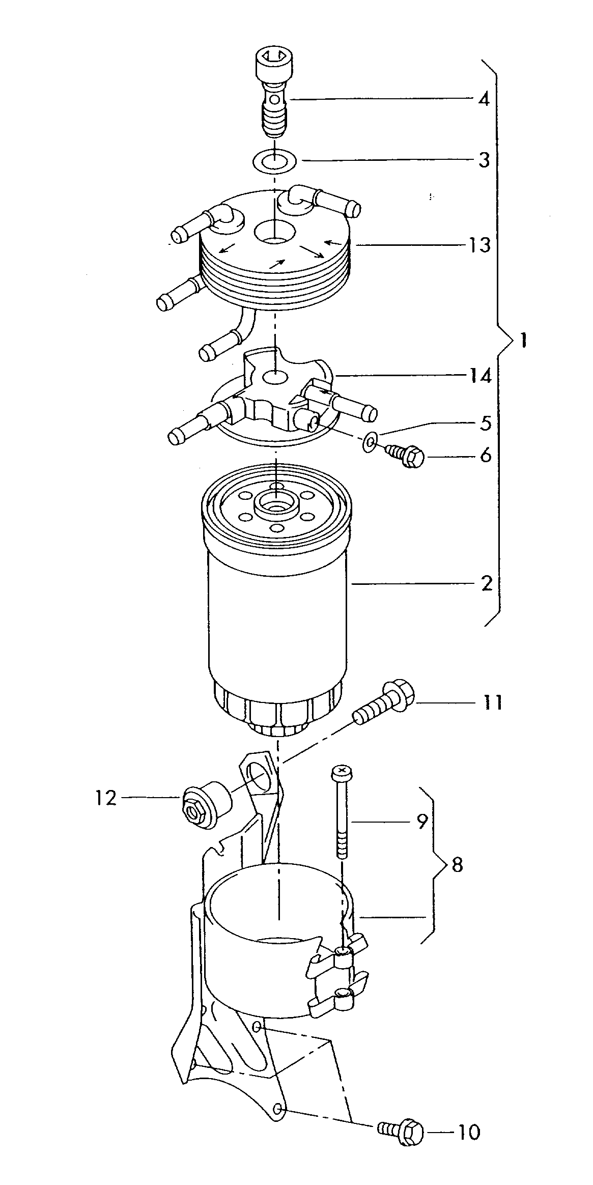 Seat 3B0127400C - Топливный фильтр parts5.com