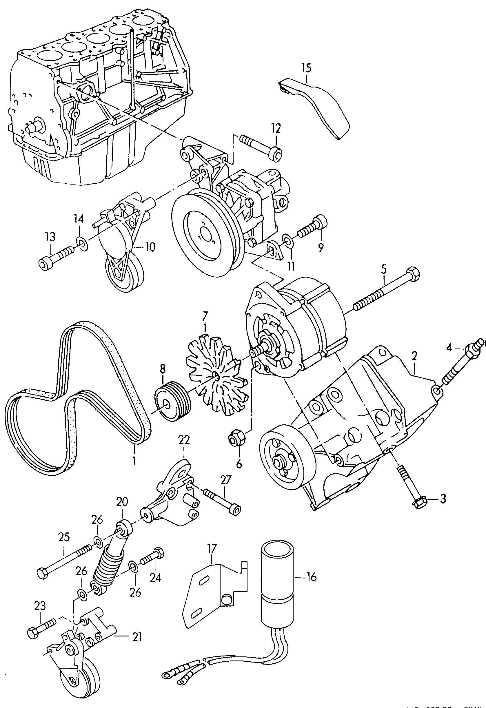 AUDI 046903137M - Correa trapecial poli V parts5.com