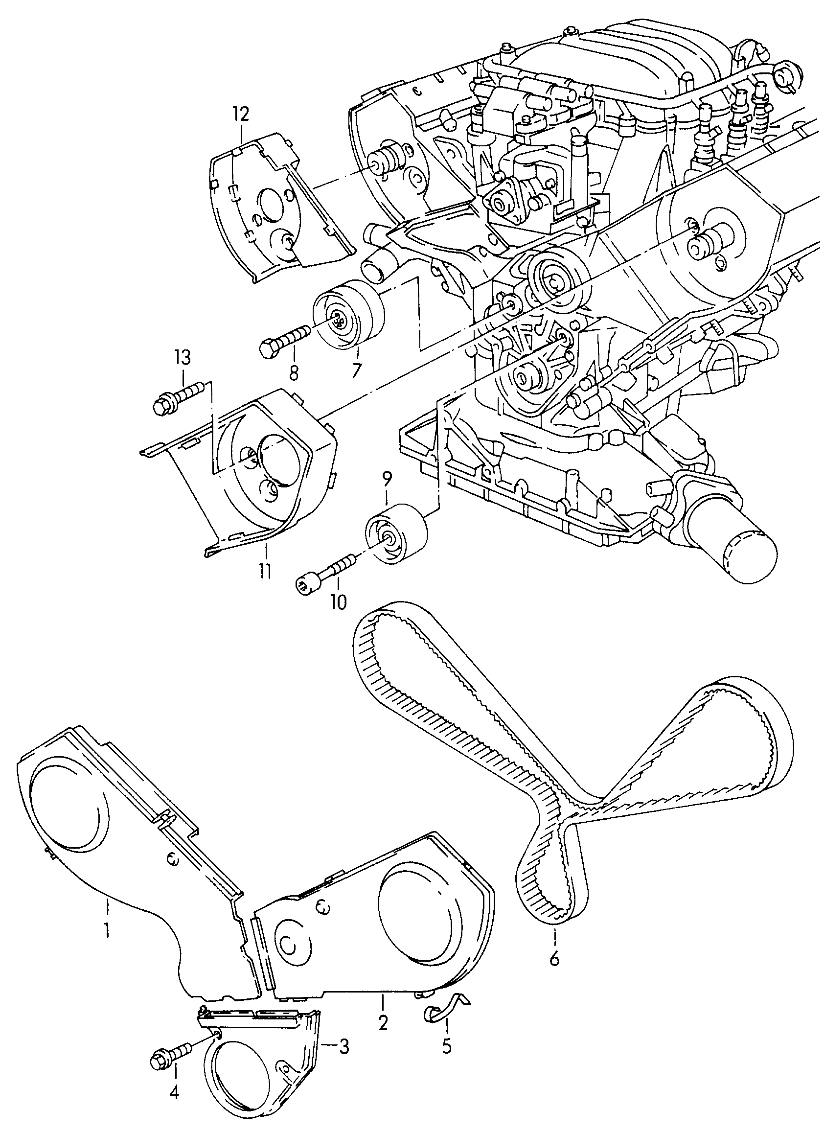 Seat 078 109 243 K - Tensioner Pulley, timing belt parts5.com