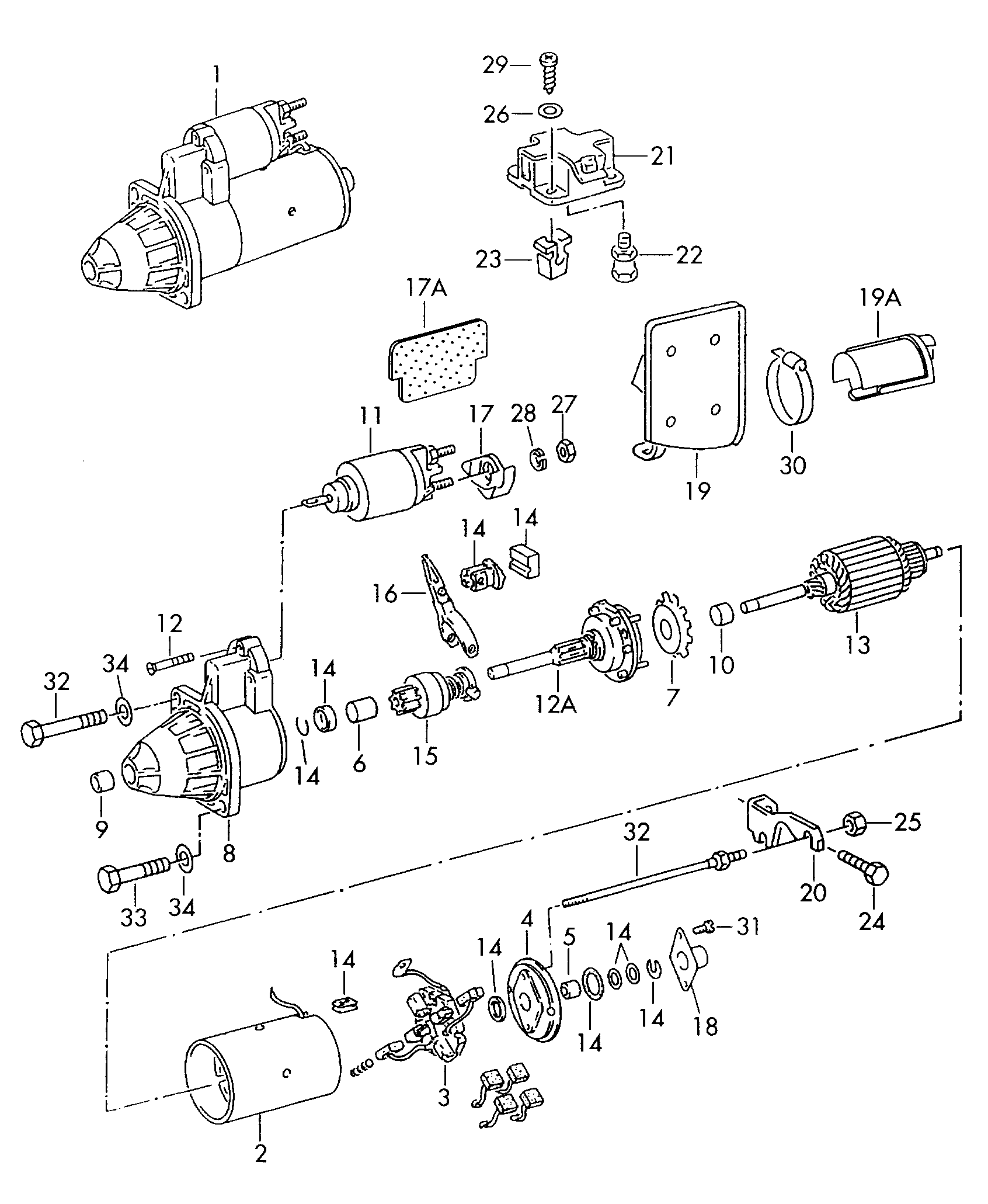 Seat 058 911 023 BX - Стартер parts5.com