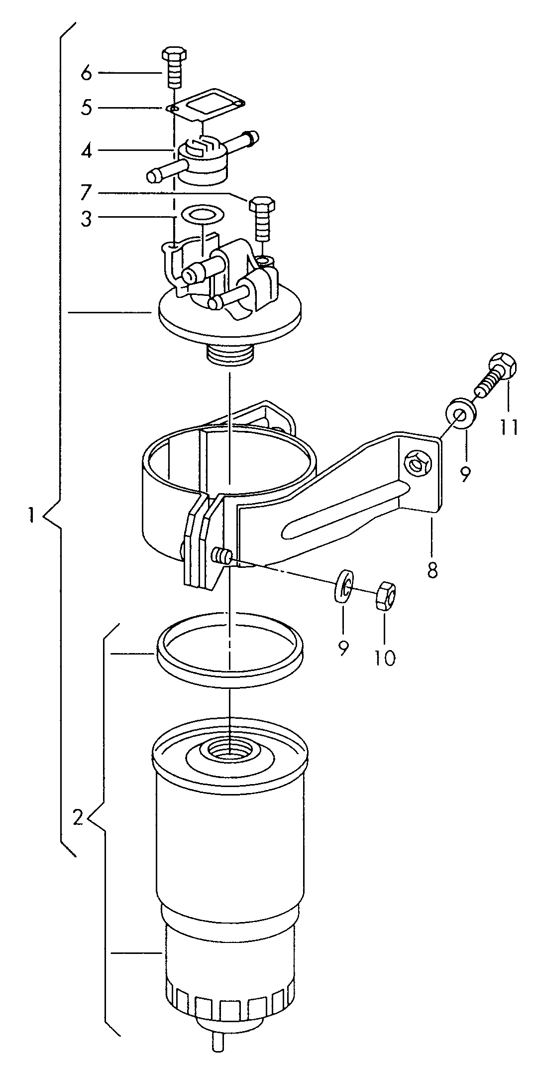 VAG 028 127 401 A - Топливный фильтр parts5.com