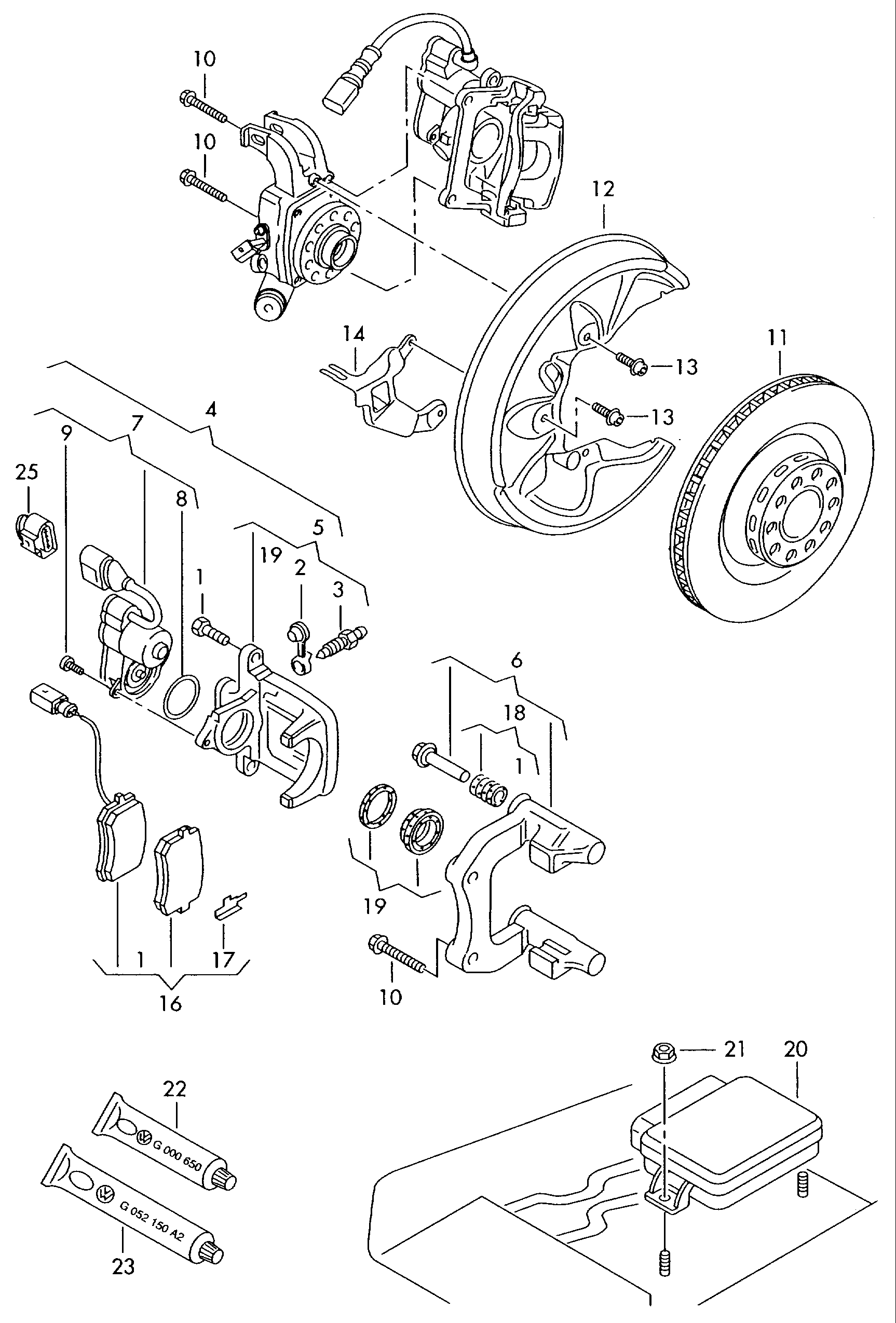 VW 1K0 615 231 B - Комплектующие для колодок дискового тормоза parts5.com